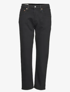 501 CROP BLACK SPROUT - Straight jeans