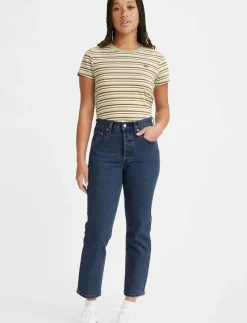 501 CROP SALSA STONEWASH - Straight jeans