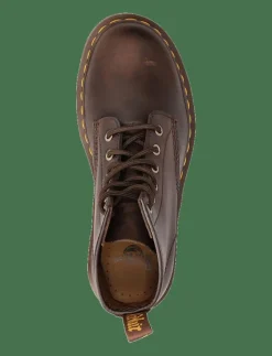 101 Dark Brown Crazy Horse - Platta ankelboots