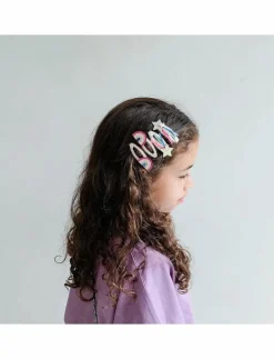 4 Hair Clips - Disco Over the Rainbow Dancing Queen - Hårklämmor