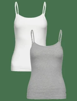 2 PACK CAMI WITH LACE - Linnen