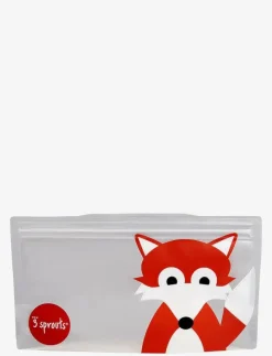 3 Sprouts Snack Bag (2 pack), Fox/Grey - Lunchlådor