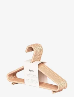 3 Sprouts Wheat straw hanger (Set of 15), Pink - Krokar och galgar