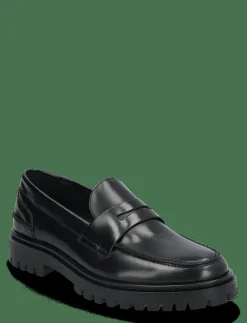 Aaron Penny Loafer - Black Polido - Loafers