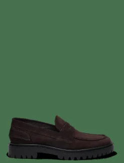 Aaron Penny Loafer - Brown Suede - Loafers