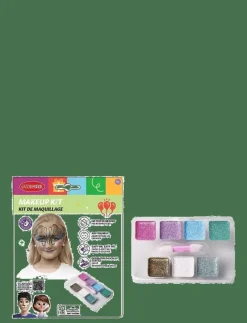 Ansiktsfärgset glitter och pensel - Smink