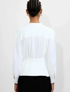 AREZZO LS WAIST TIE SHIRT - Långärmade