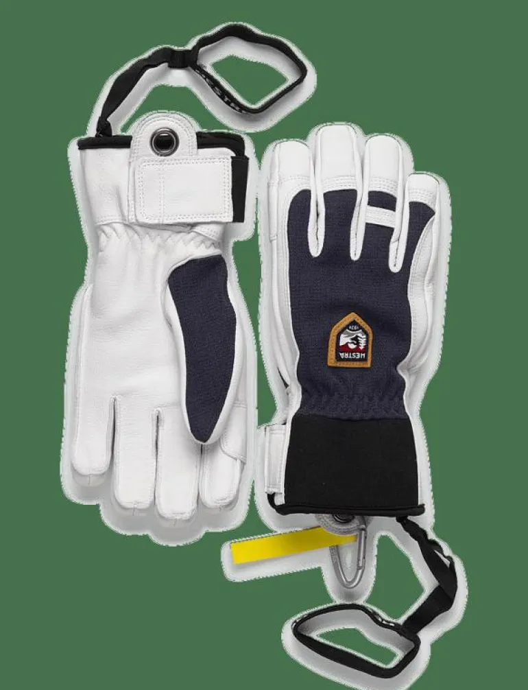 Army Leather Patrol - 5 finger Black - Fingervantar
