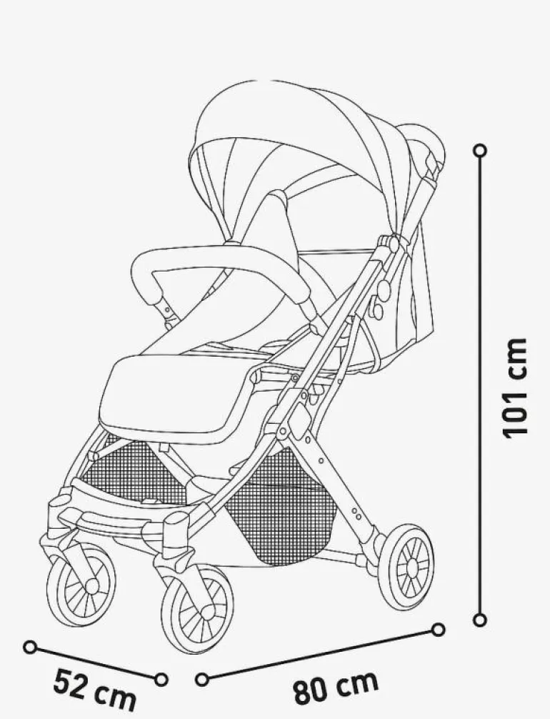 Asalvo Stroller Kubic, Pink - Barnvagnar
