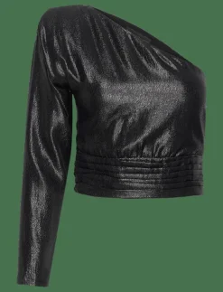 Asymmetrical puff sleeve blouse - Långärmade blusar