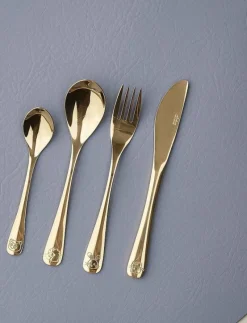 Atelier mini - børnebestik 4 dele sæt guld - Bestick