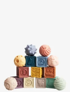 Baby massage set with stack blocks 15 pcs. - Stapelbara klossar