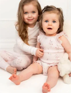Baby Print Rib Romper - Ärmlös body