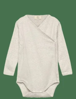 BABY STRIPED WRAP BODY LONG SLEEVE - Långärmad bodysuit