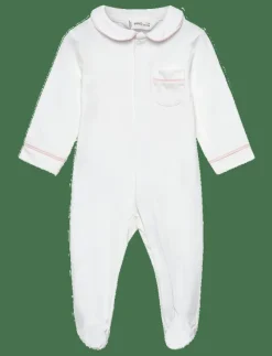 Baby-neck pyjamas with pocket - Långärmad bodysuit