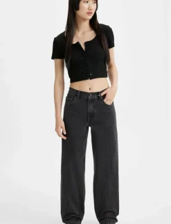BAGGY DAD BOOT BARN STONE - Vida byxor