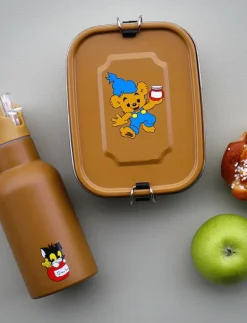 Bamse, Lunchbox in tinplate, bear-yellow - Lunchlådor