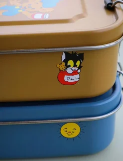 Bamse, Lunchbox in tinplate, bear-yellow - Lunchlådor