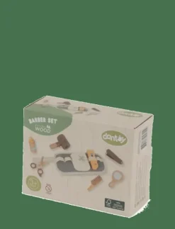 BARBER PLAY SET WOOD IN GIFTBOX 8 PCS - Låtsassmink & Accessoar