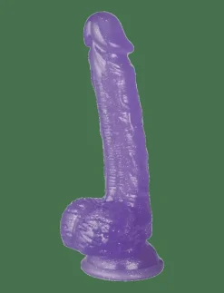baseks Glitter Purple Dildo With Balls 21.5 cm - Beauty