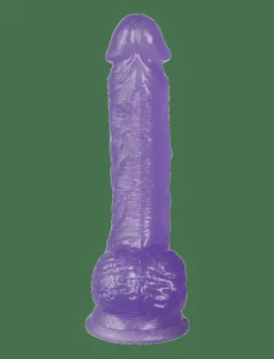 baseks Glitter Purple Dildo With Balls 21.5 cm - Beauty