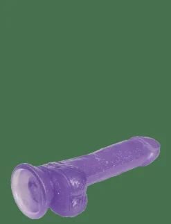 baseks Glitter Purple Dildo With Balls 21.5 cm - Beauty