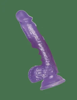 baseks Glitter Purple Dildo With Balls 21.5 cm - Beauty