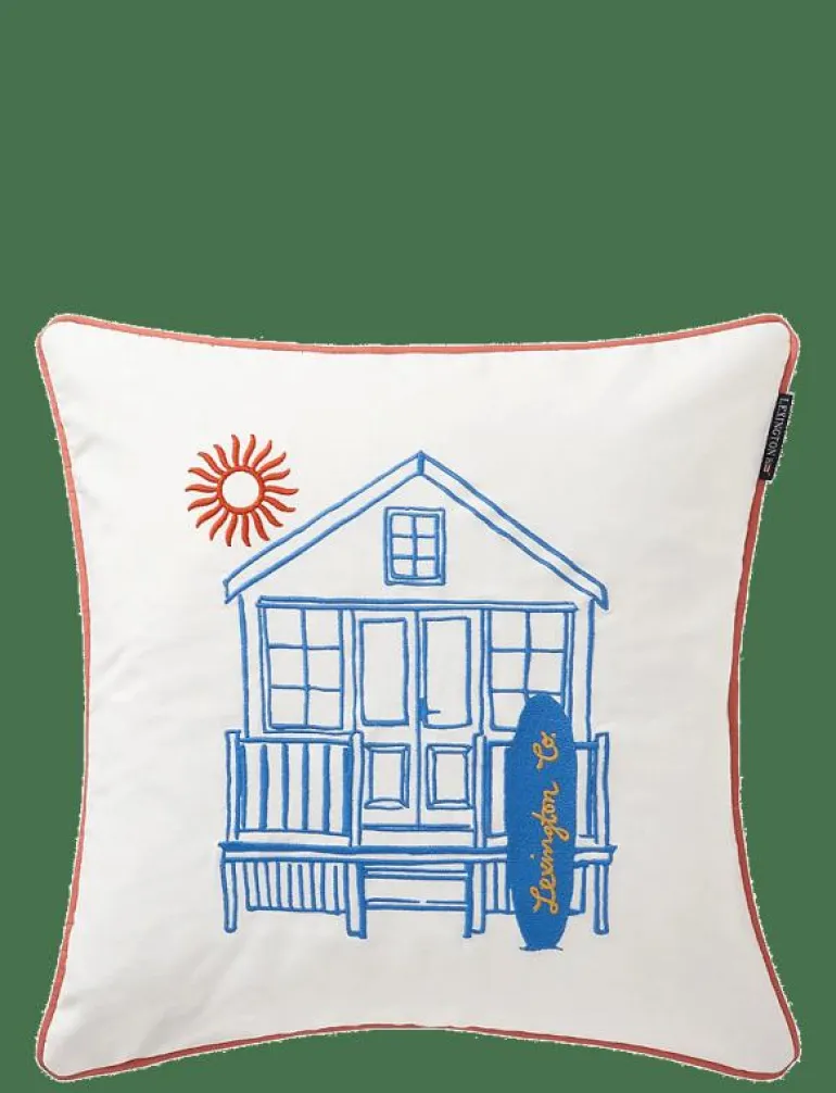 Beach House Organic Cotton Twill Pillow Cover - Kuddfodral