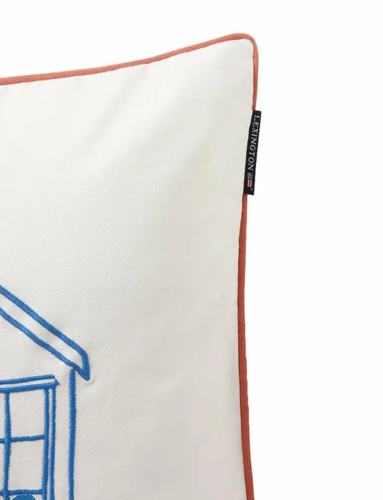 Beach House Organic Cotton Twill Pillow Cover - Kuddfodral