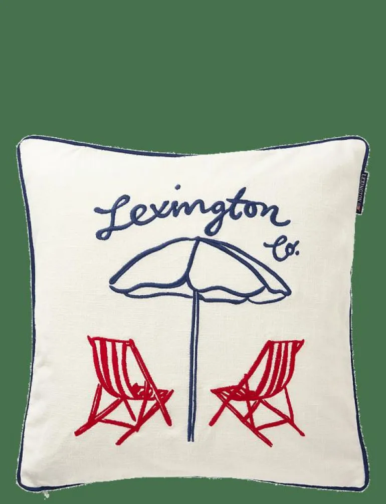 Beach Life Organic Cotton Canvas Pillow Cover - Kuddfodral