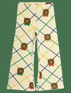 Bear check aop flared trousers - Byxa