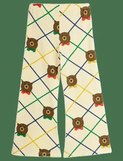 Bear check aop flared trousers - Byxa