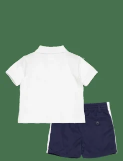 Bear Cotton Polo Shirt & Chino Short Set - Set med kortärmad t-shirt