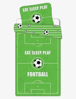 Bed linen NB 2362 Football green - 140x200, 60x63 cm - Påslakanset