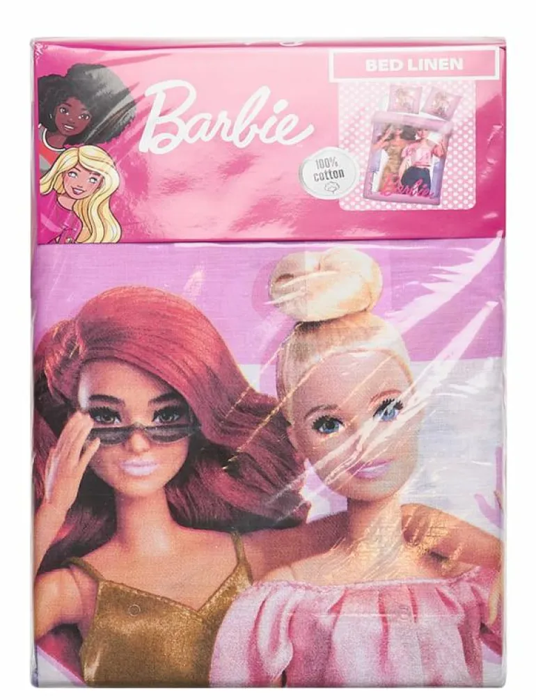 Bed linen Barbie 054 - 140x200, 60x63 cm - Påslakanset