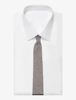 Beige Textured Tie - Slipsar