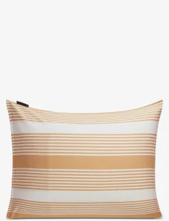 Beige/White Striped Cotton Sateen Bed Set - Påslakanset