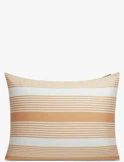 Beige/White Striped Cotton Sateen Bed Set - Påslakanset