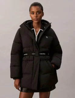 BELTED MIDWEIGHT PUFFER - Dun- & vadderade jackor