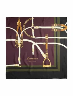Belting-Print Silk Square Scarf - Sjalar