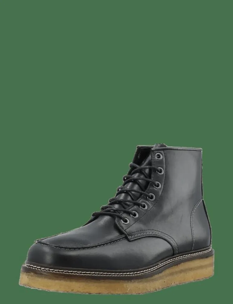BIAJESPER Moc Toe Boot Waxed Leather - Kängor med snörning