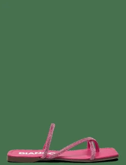 BIASISSEL Strappy Slide Rhinestone Smooth Leather - Sandaler