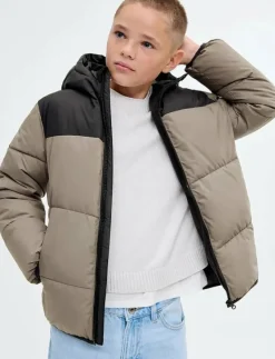 Bicolour quilted anorak - Dunjackor & fodrade jackor