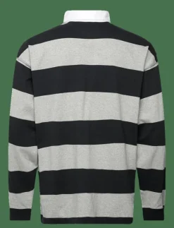 Big Fit Striped Jersey Rugby Shirt - Långärmade pikéer