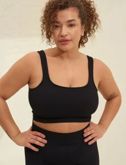 Black Luxe Seamless Bra - Sport BH:ar