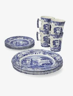 Blue Italian 12 Piece Set - Tallrikar