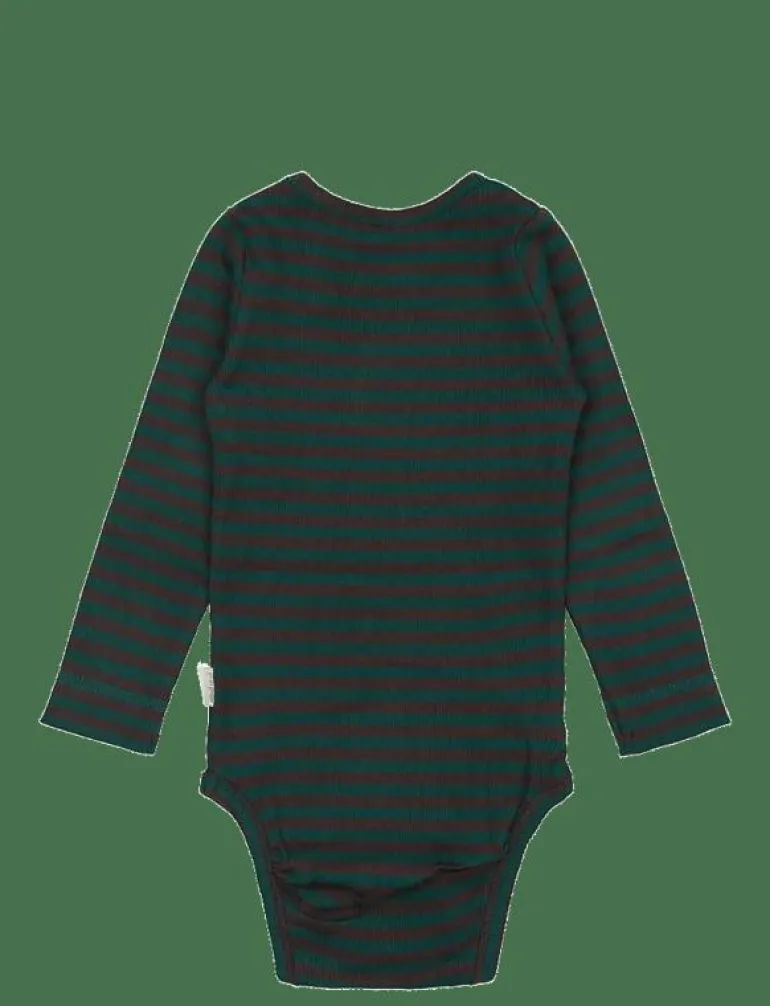 Body L/S Modal Striped - Långärmad body