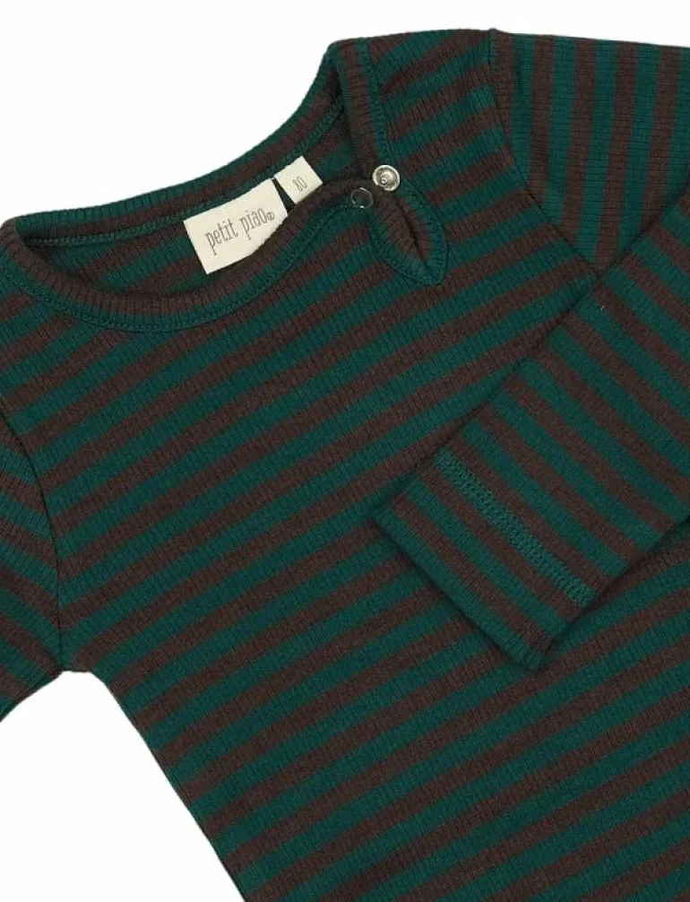 Body L/S Modal Striped - Långärmad body