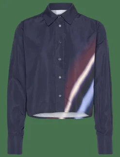 Boxy shirt with ray print - Långärmade