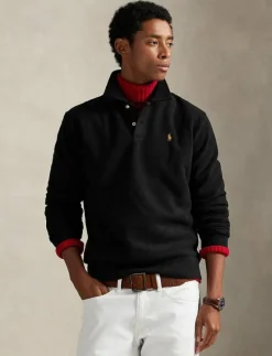 Brushed Fleece Polo-Collar Pullover - Långärmade pikéer